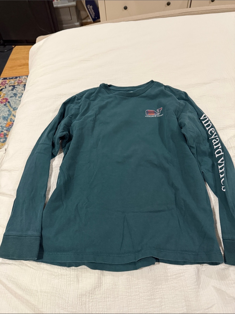 Vineyard Vines Green Long-Sleeve Kids Tee